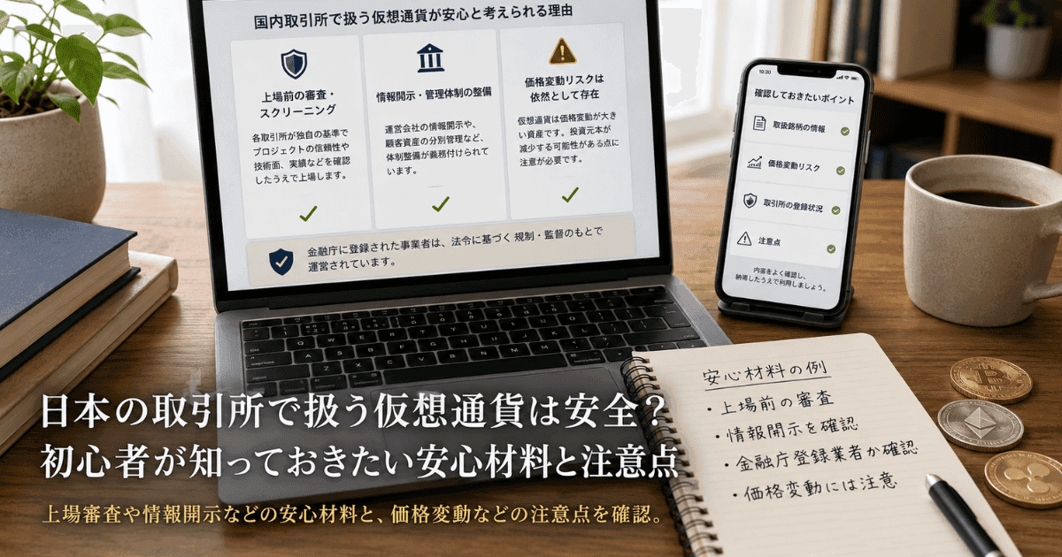 日本の取引所で扱う仮想通貨は安全？初心者が知っておきたい安心材料と注意点