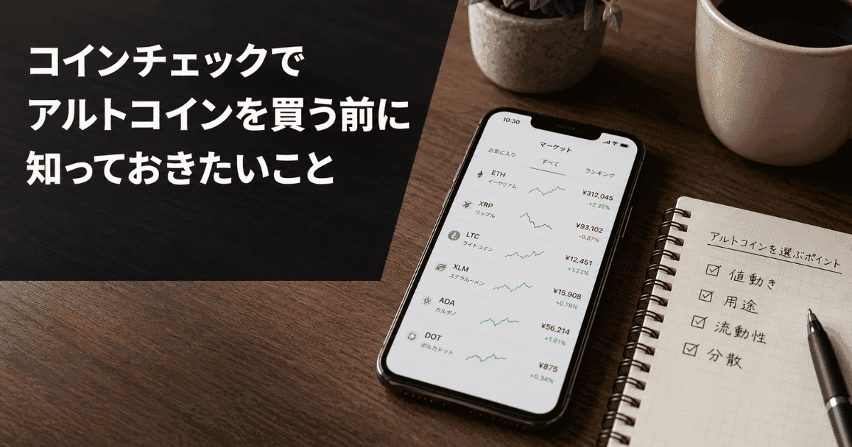 コインチェックでアルトコインを買う前に知っておきたいこと