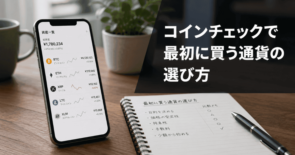 コインチェックで最初に買う通貨の選び方