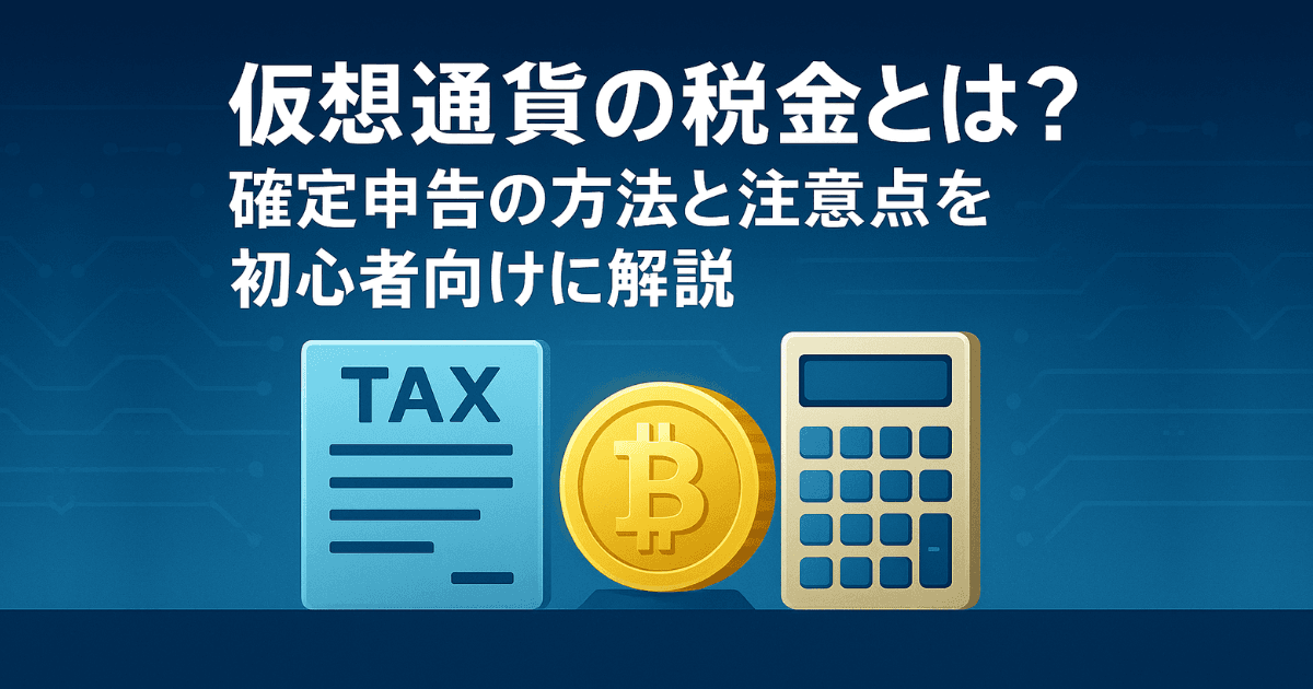 【初心者向け】仮想通貨にかかる税金とは？確定申告の基礎から対策までわかりやすく解説