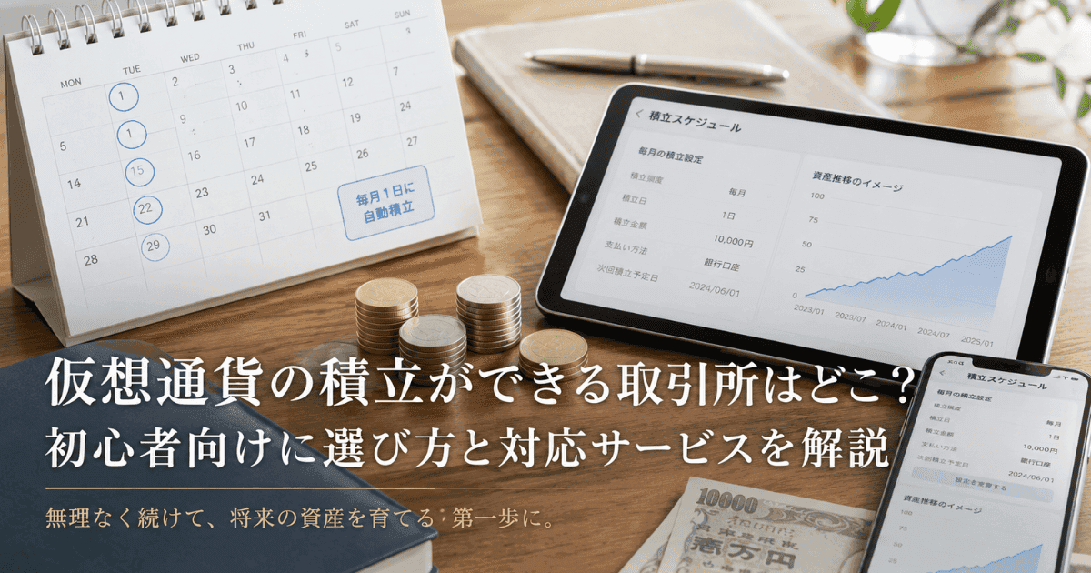 仮想通貨の積立ができる取引所はどこ？初心者向けに選び方と対応サービスを解説