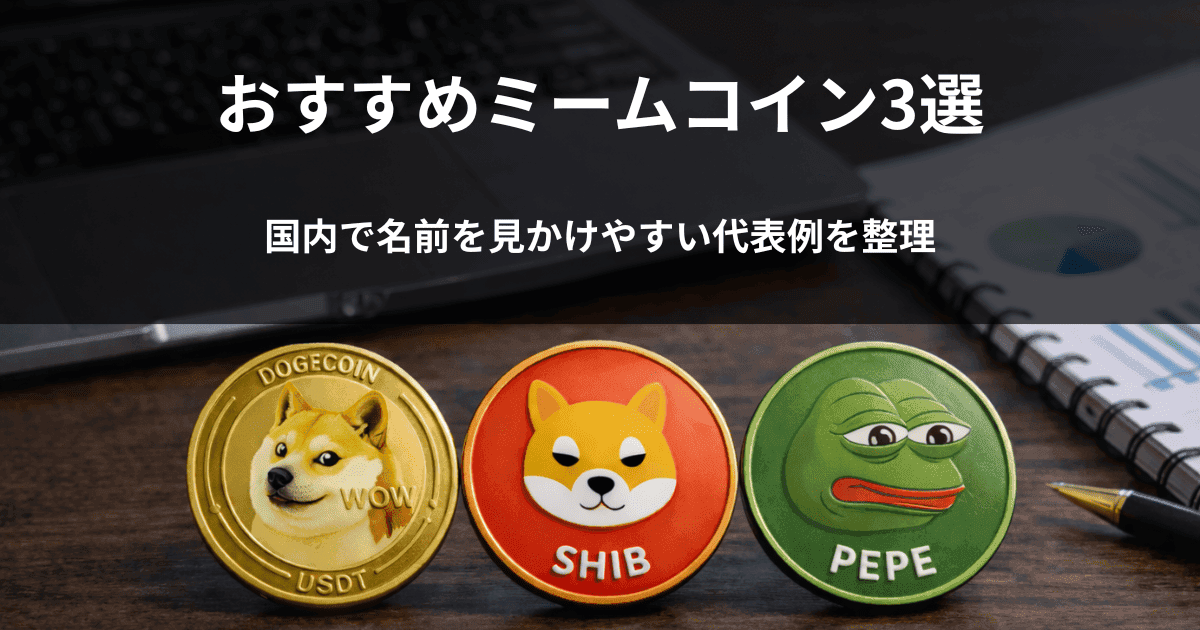 おすすめミームコイン3選｜国内で名前を見かけやすい代表例を整理