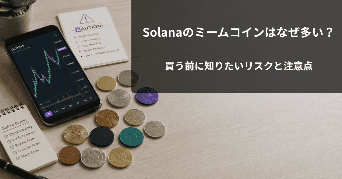 Solanaのミームコインはなぜ多い？買う前に知りたいリスクと注意点