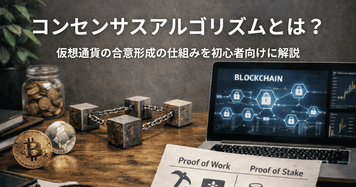 コンセンサスアルゴリズムとは？仮想通貨の合意形成の仕組みを初心者向けに解説