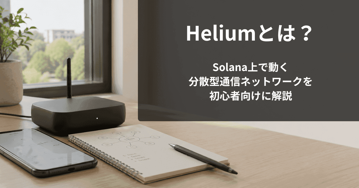 Heliumとは？Solana上で動く分散型通信ネットワークを初心者向けに解説