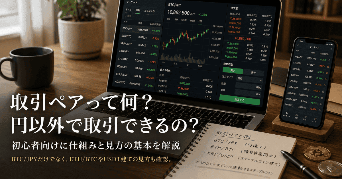 取引ペアって何？円以外で取引できるの？