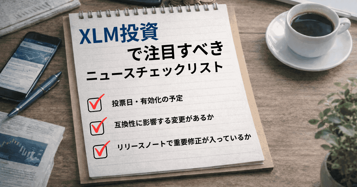 XLM投資で注目すべきニュースチェックリスト|見る場所つき