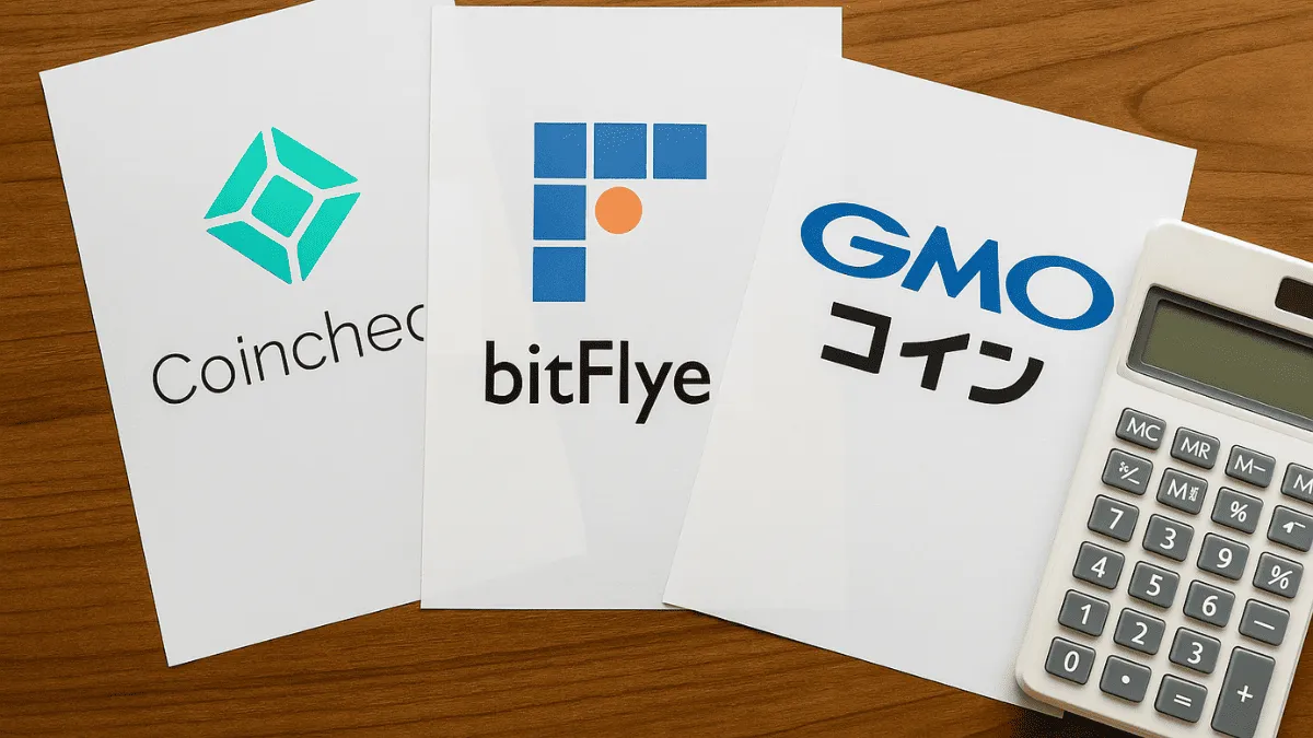 主要取引所との手数料比較｜コインチェック vs bitFlyer vs GMOコイン