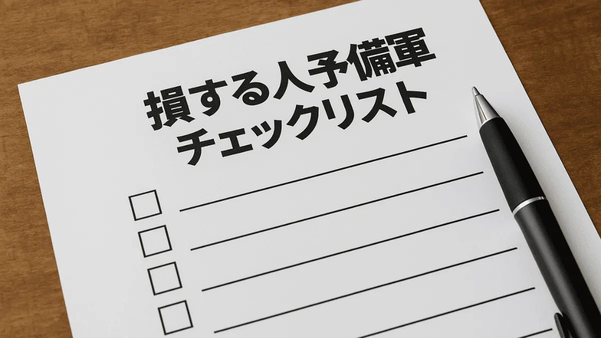 自分が「損する人」予備軍かチェックするリスト