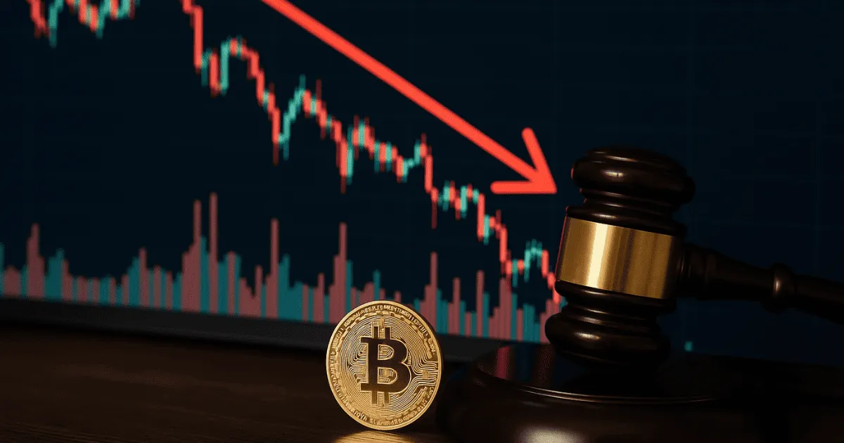 価格が落ちる時のチャートのイメージ画像