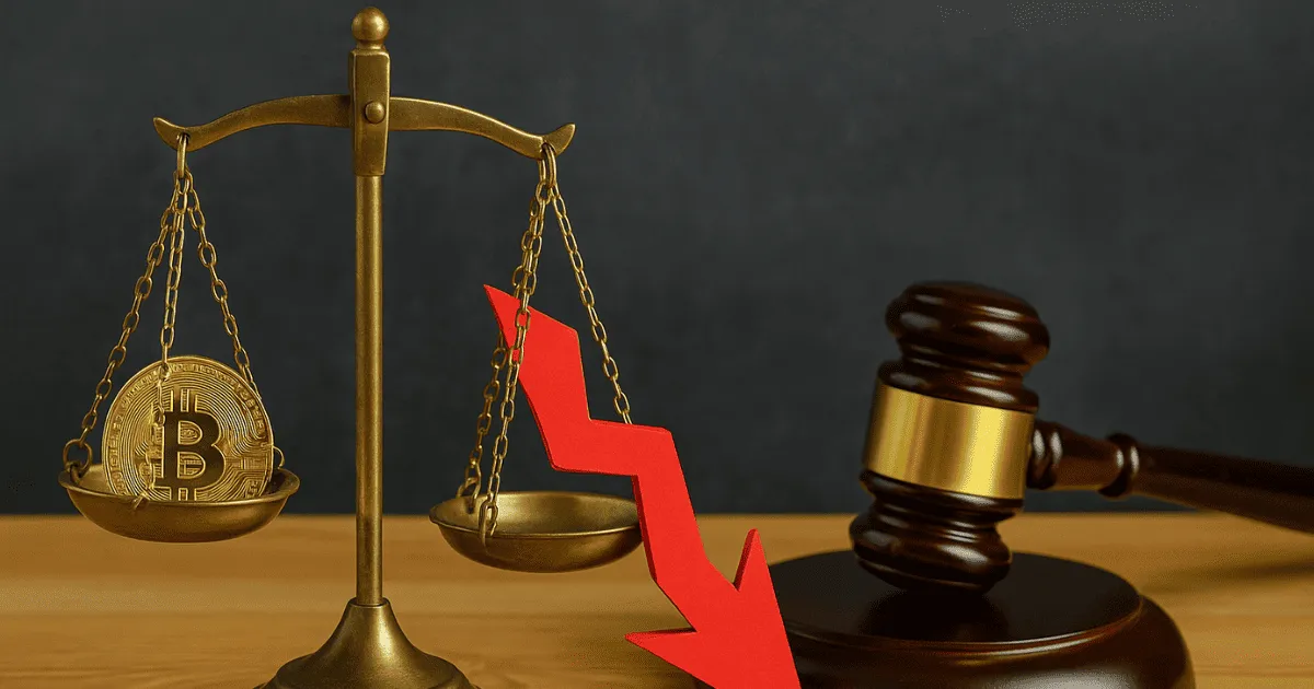 仮想通貨とリスクを天秤にかけている画像